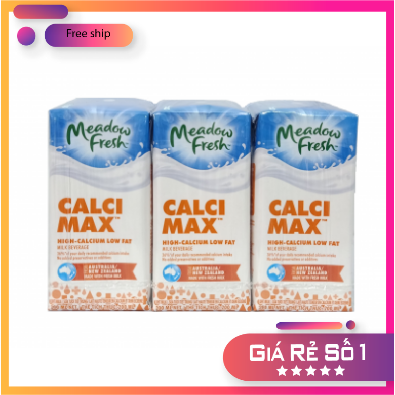 Sữa tươi Meadow Fresh Max canxi thùng 24 hộp 200ml