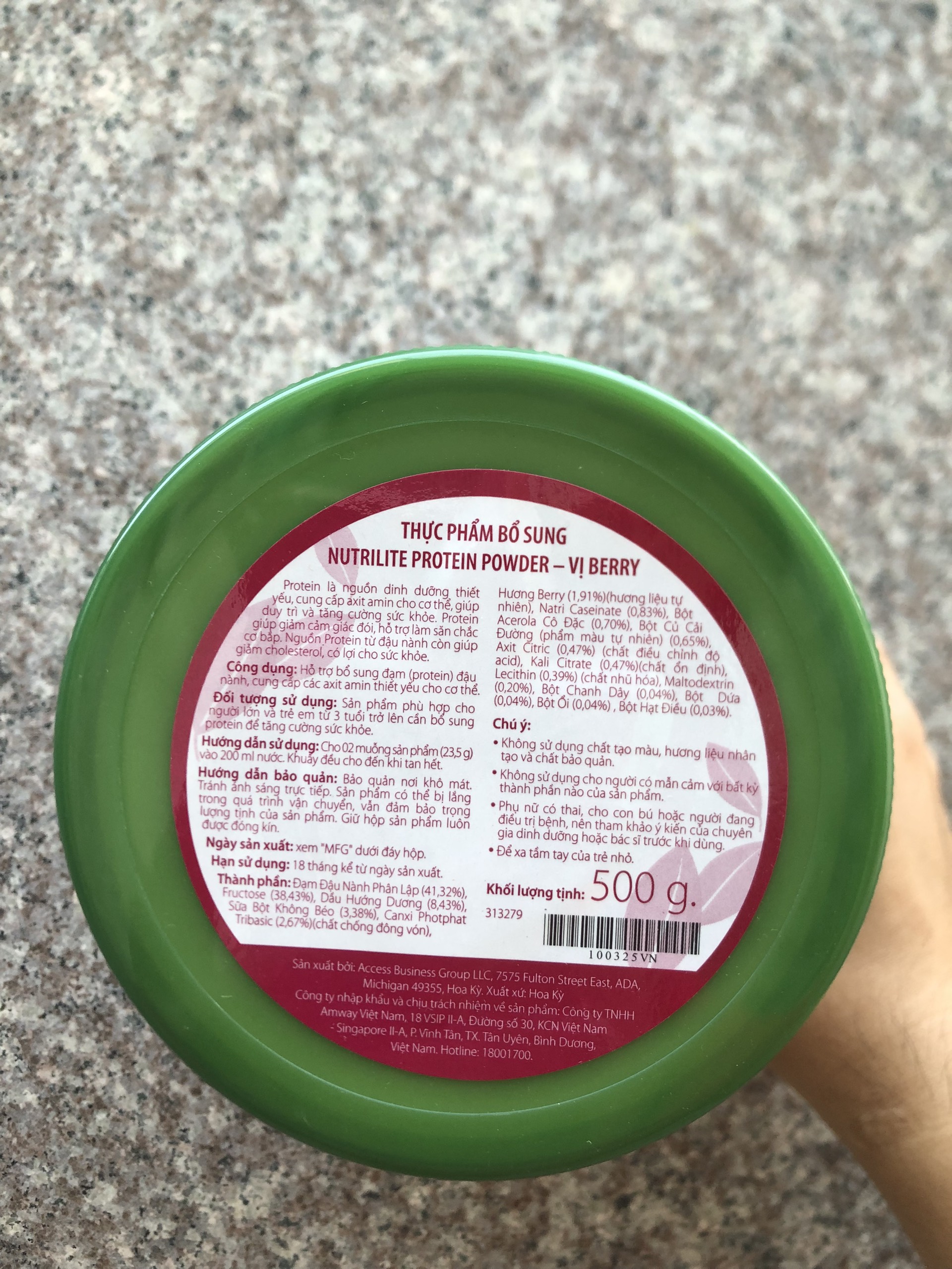 (700k) Bột Đạm Protein Thực Vật Vị Dâu Away (500g)