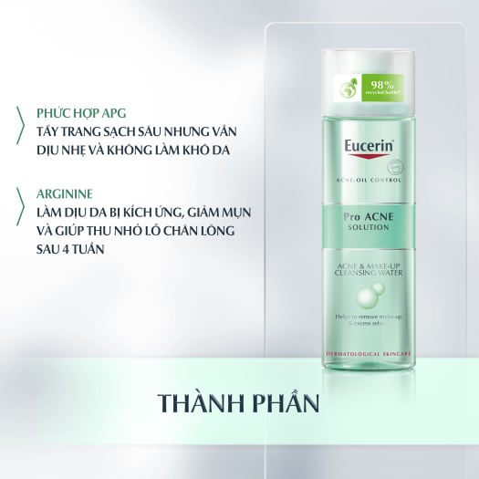 Nước tẩy trang giảm mụn Eucerin Pro Acne Micellar Water 200ml