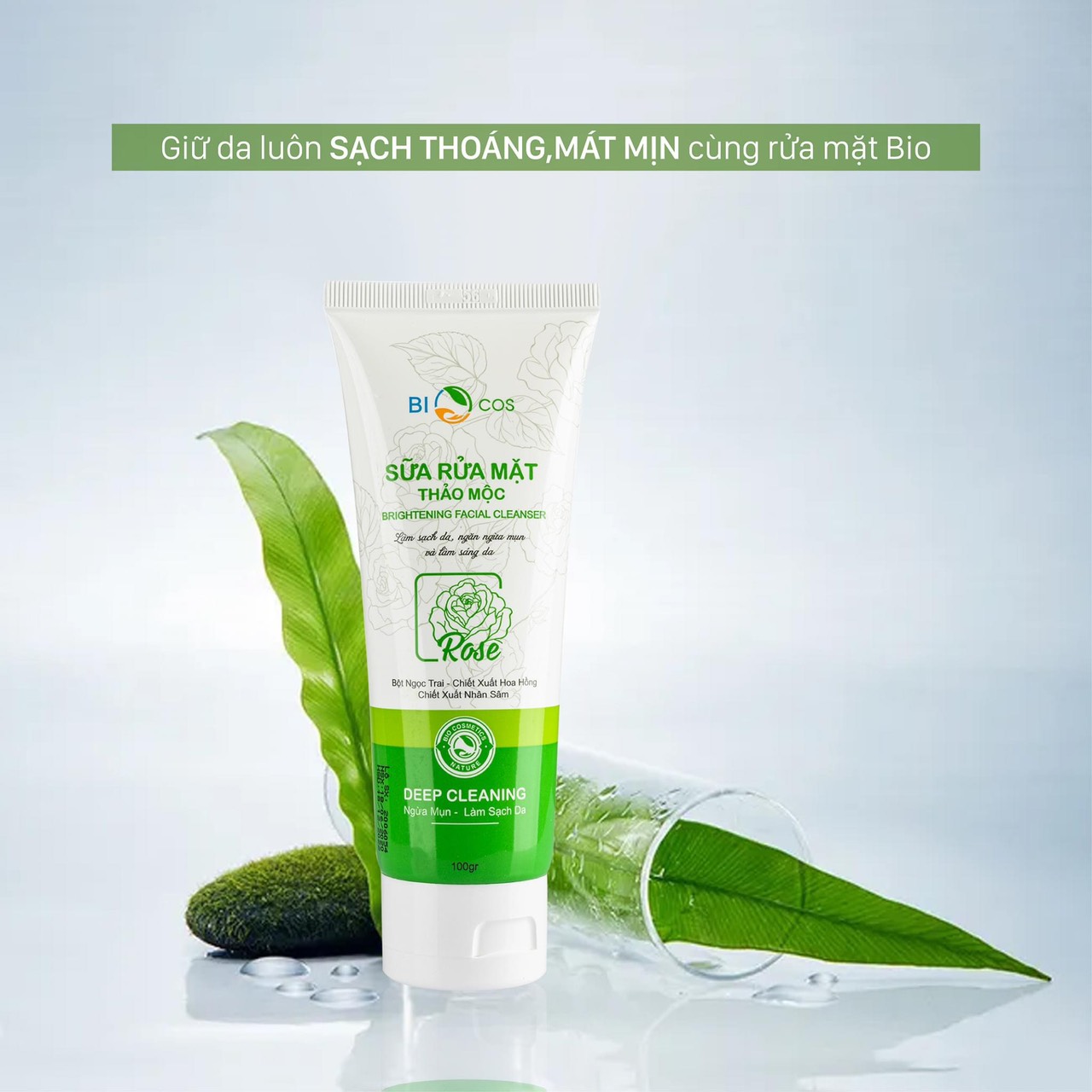 Sữa Rửa Mặt Ngừa Mụn,Sáng Da BIOCOS 120gr.