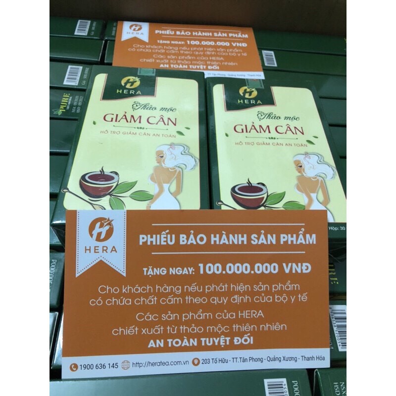 [HCM]Thảo mộc giảm cân Hera plus hộp 30 viên