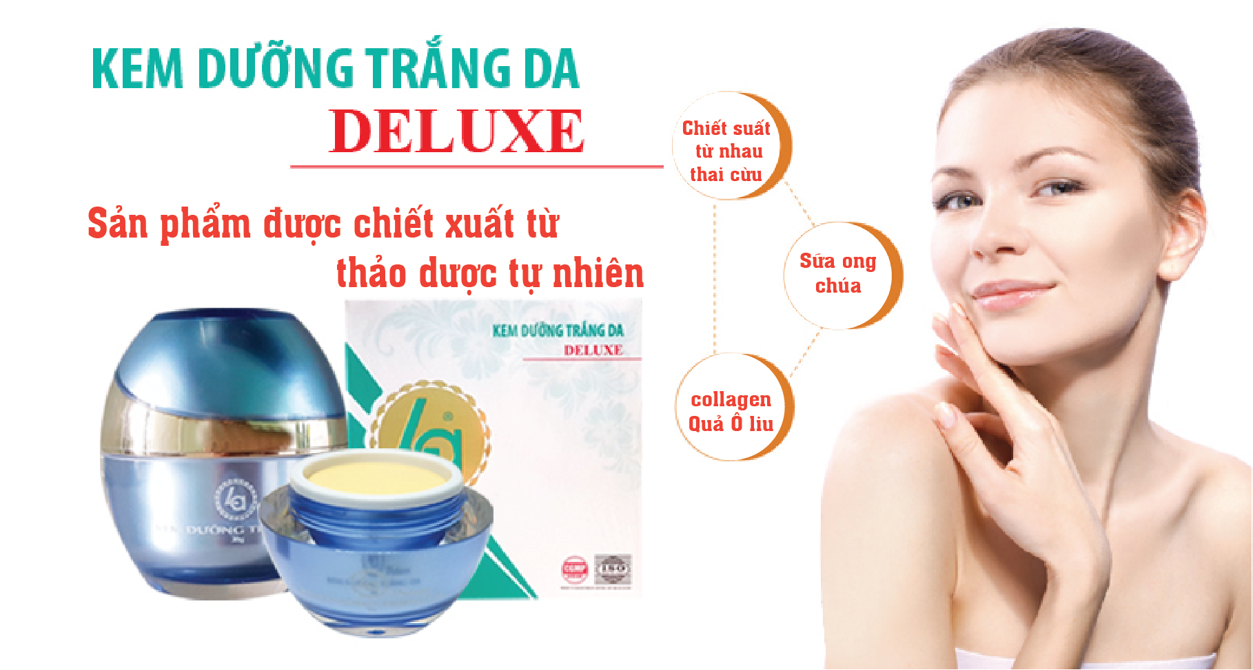 kem dưỡng trắng da mặt DELUXE LA