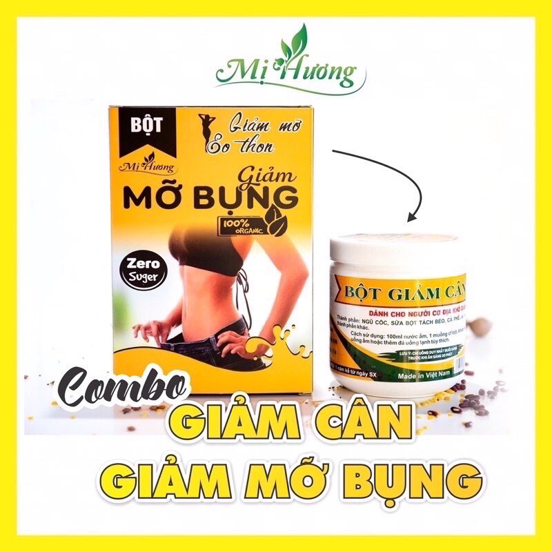 Combo Bột giảm cân Mị Hương - Giảm Mỡ Bụng Mị Hương