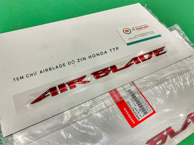 Tem chử Airblade Xi Đỏ