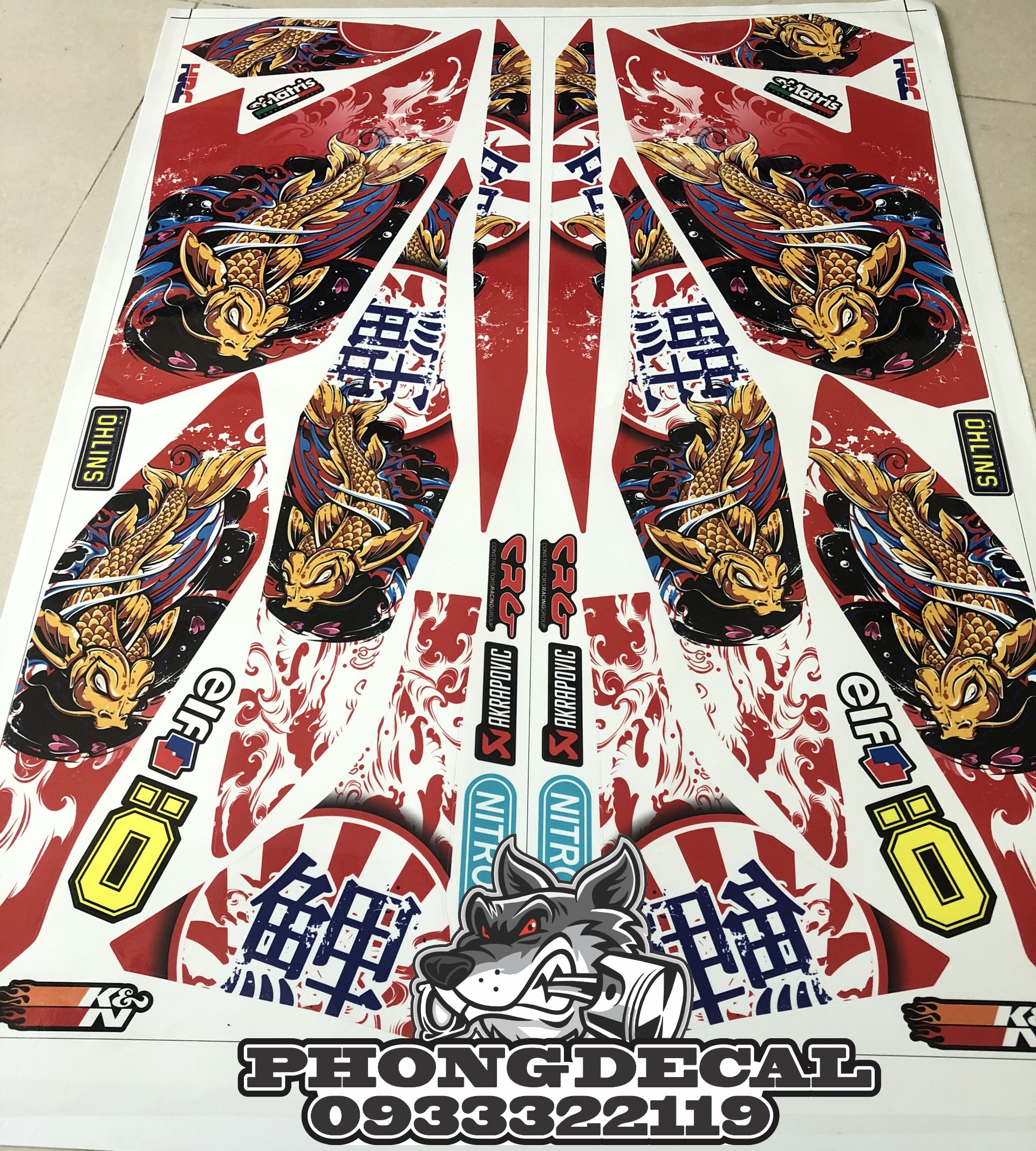 Tem Rời Honda Winner X Cá Chép Cho Xe Đỏ