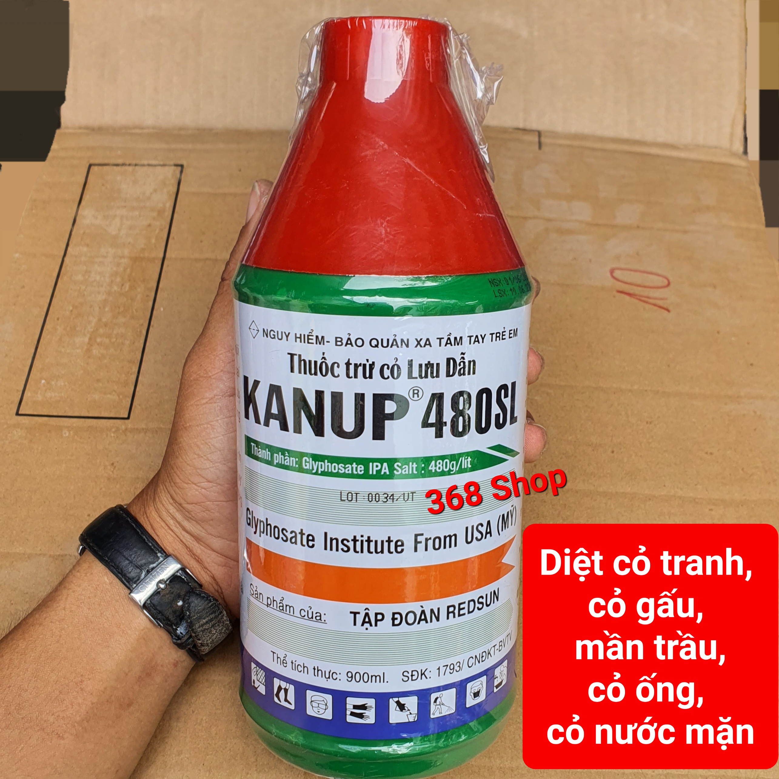 Đặt t r ị : cỏ tranh, cỏ ống, cỏ chỉ, mần trầu💎 thuốc trừ cỏ kanup 480sl 💖 tương tự lyphoxim nicotex