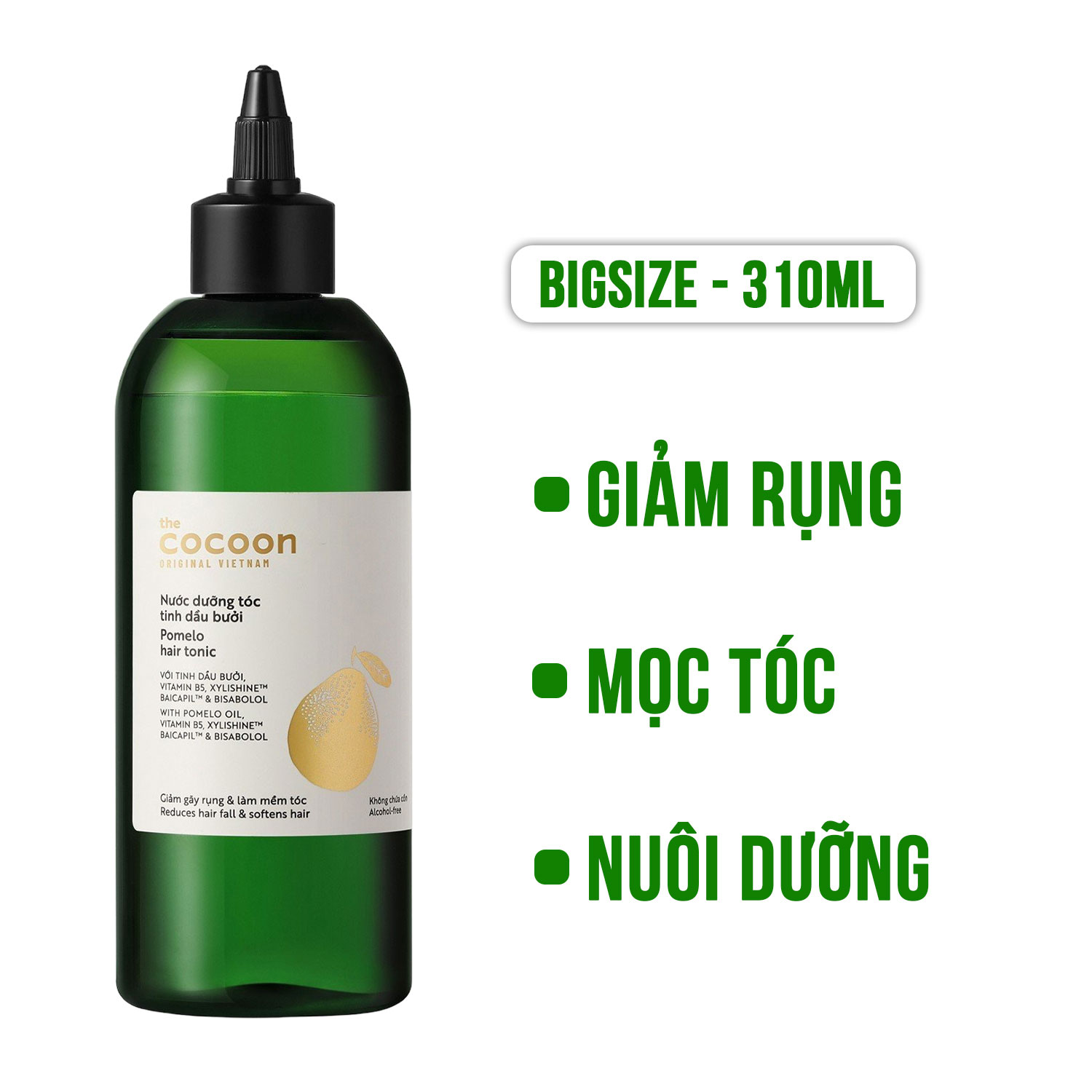 Tinh dầu bưởi Cocoon nâng cấp Kích Thích Mọc Tóc giảm rụng 140ml và bigsize 310ml