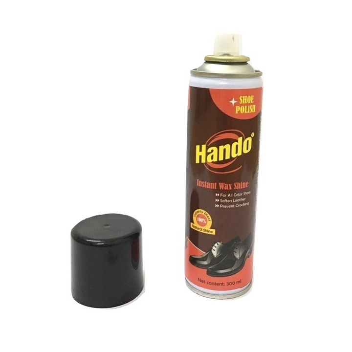 Chai xi bóng bảo dưỡng giày da Hando 300ml - Đánh bóng, chống thấm, bảo vệ màu da HLS833