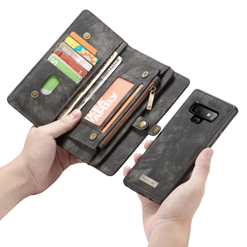 Bao da PU dạng ví dài retro cho điện thoại Samsung Galaxy Note 9