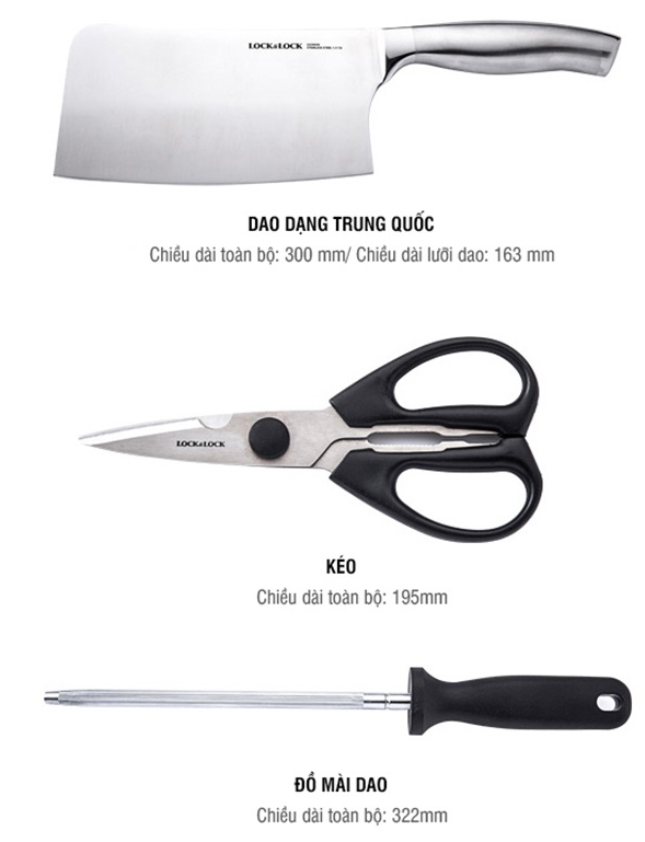 Bộ dao 7 món Chef Collection Lock&Lock CKK301