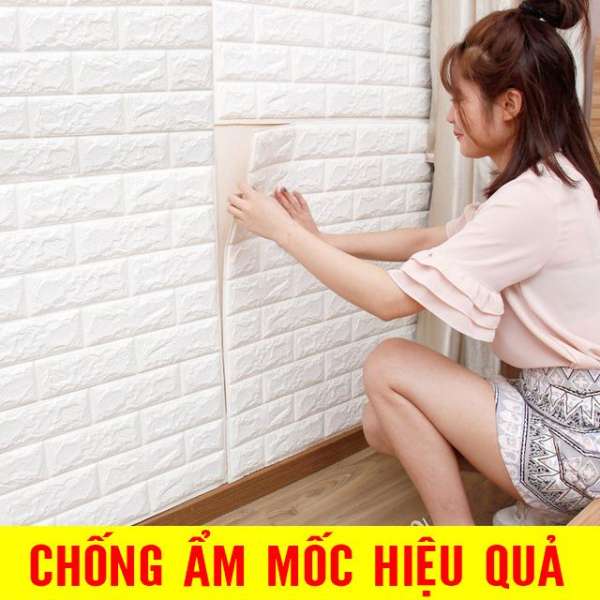 Sale giá gốc Set 16 tấm xốp dán tường 3d giả gạch Ngọc Diệp Decor