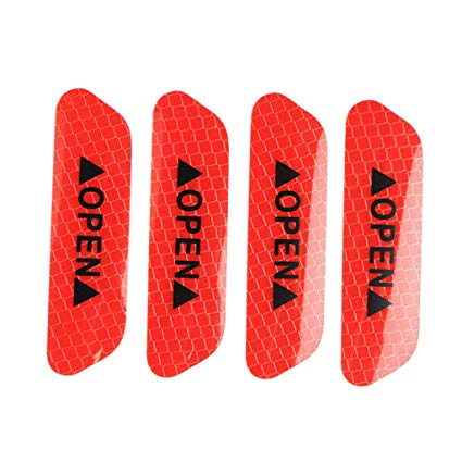 Combo 4 miếng dán decal phản quang OPEN