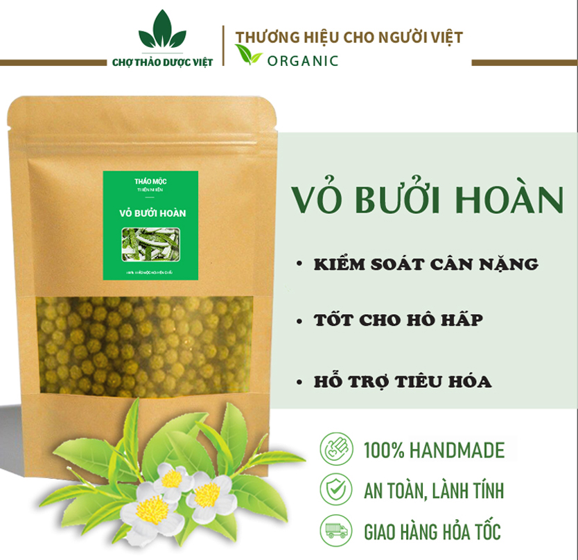 Vỏ bưởi hoàn thô handmade 300g - Chợ Thảo Dược Việt