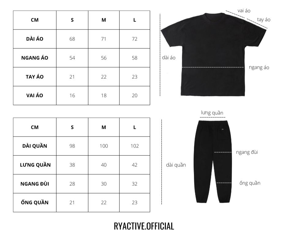 Quần jogger thể thao RYACTIVE - OVERSIZE JOGGER Navy