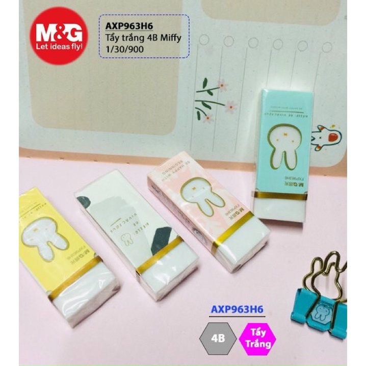 Gôm Tẩy trắng 4B Miffy AXP963H6 hãng MG