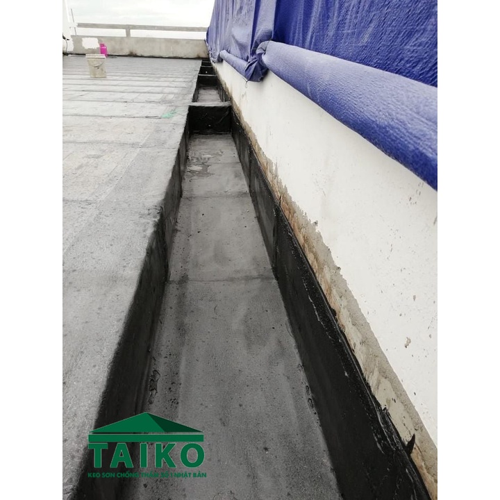 Keo sơn chống thấm Taiko Japan Nitton - Thùng 10 Kg (chống thấm vết nứt mái nhà, sàn nhà vệ sinh, máng xối, mái tôn)