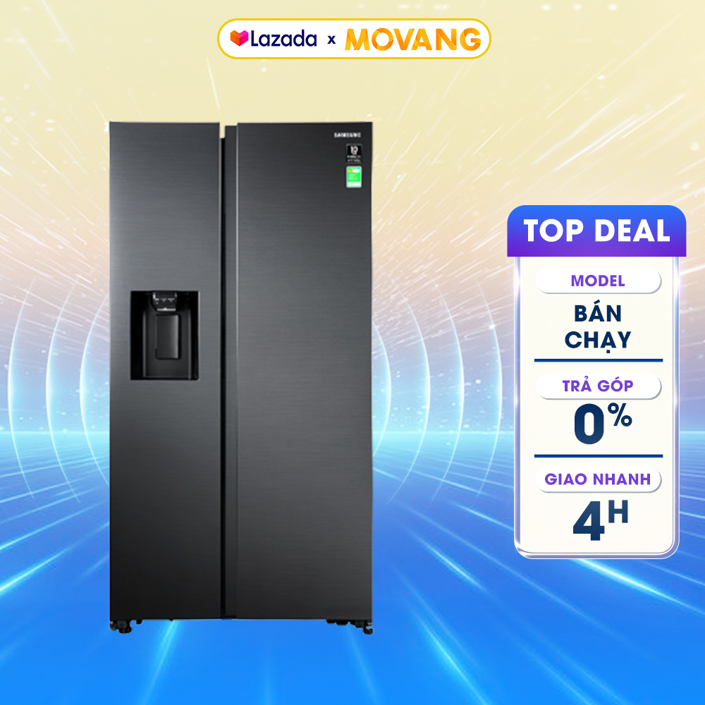 [GIAO TẠI HCM] -  RS64R5301B4SV Tủ lạnh Samsung Inverter 617 lít RS64R5301B4/SV - Công nghệ làm lạnh vòm Bộ lọc khử mùi than hoạt tính