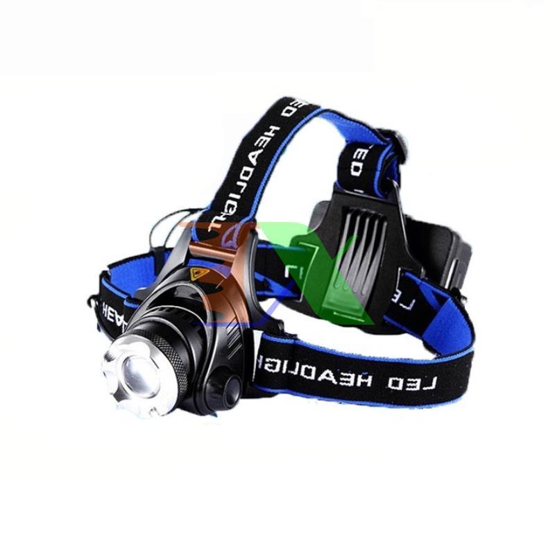 Flashlight tactical head super bright, led Cree T6 premium, flashlight phượt, protection flashlight, enclosed Battery Li-ion + Charger