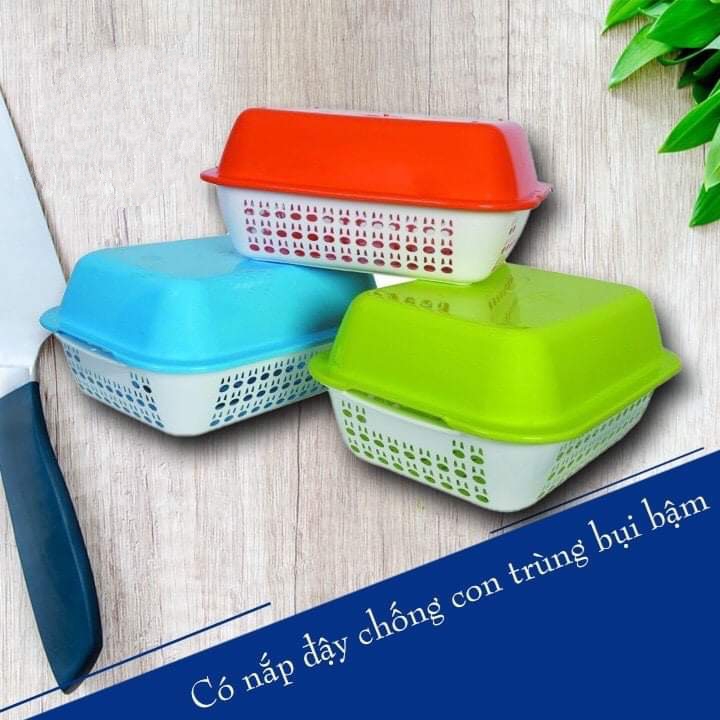 Bộ rổ nhà bếp hình chữ nhật Nhựa Việt Nhật. Hàng Việt Nam chất lượng cao