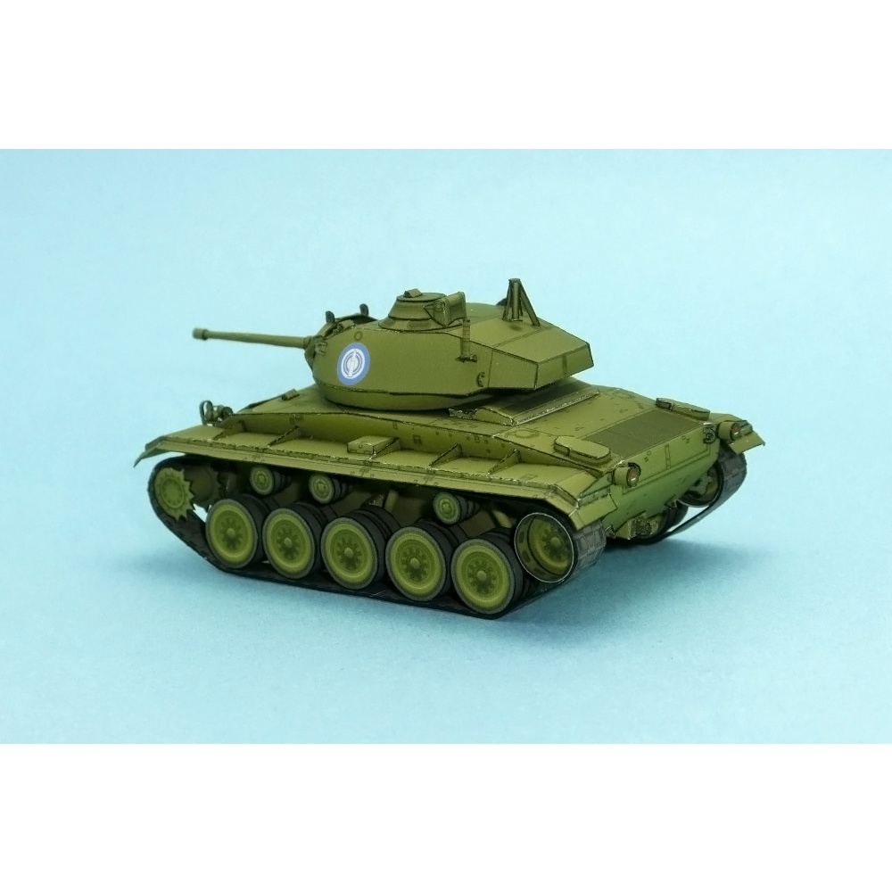 Mô hình giấy 3D xe tank M24 Chaffee tỉ lệ 1/72