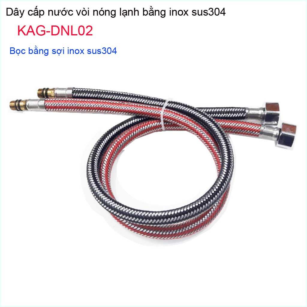 [HCM]Bộ 2 dây cấp  vòi nóng lạnh dây cấp nước nóng lạnh  inox Roca KAG-DNL02