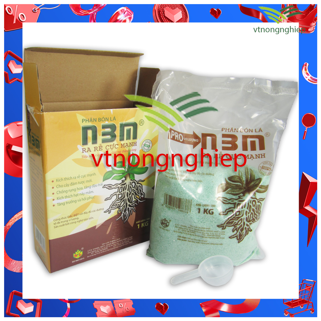 N3M, phân bón lá,kích rễ n3m, ra rễ rực mạnh hộp 1(kg), hòa tan 100% trong nước
