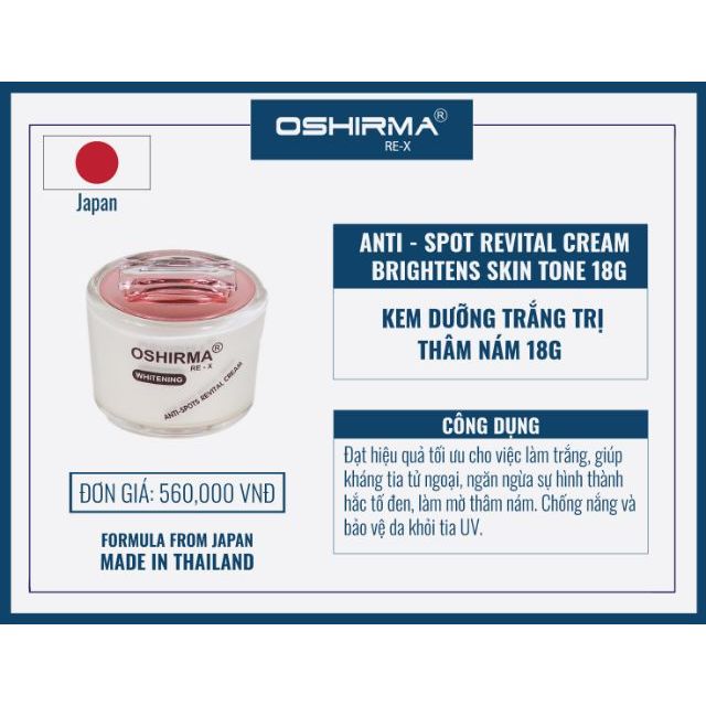 KEM TRỊ NÁM OSHIRMA RE-X 18gr