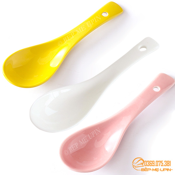 Thìa sứ tráng men đẹp làm mâm cúng
