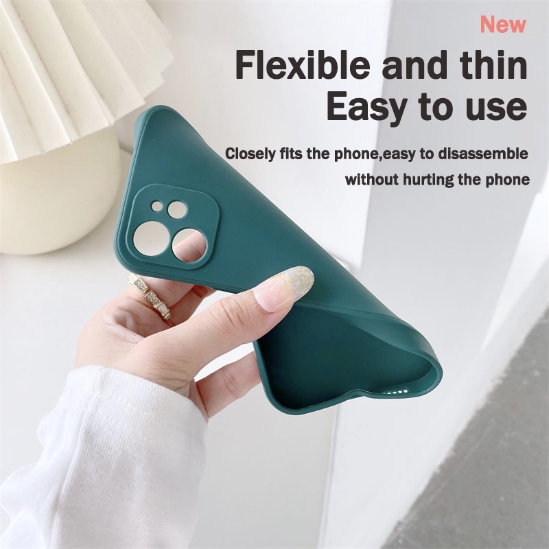 Ốp Lưng Silicon Mềm Mờ Vuông Cạnh Hình Cho iPhone 15 Pro Max 14 13 Pro Max 12 Mini 11 X XS XR 8 7 6 6s Plus SE 2020 SE3 2022 Ốp Điện Thoại Bảo Vệ Camera Sau