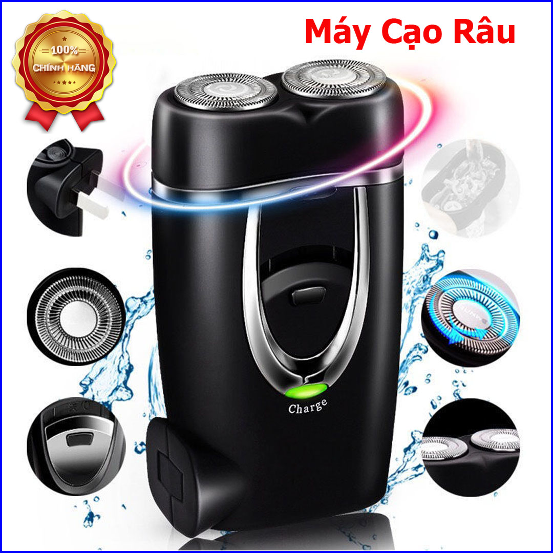 [Bán Lẻ Giá Sỉ] Máy cạo râu 2 lưỡi kép tự mài CHARGE-188, cạo sạch chân râu, dung lượng pin lớn - Máy Cạo Râu Poree PS187 - BẢO HÀNH 1 ĐỔI 1