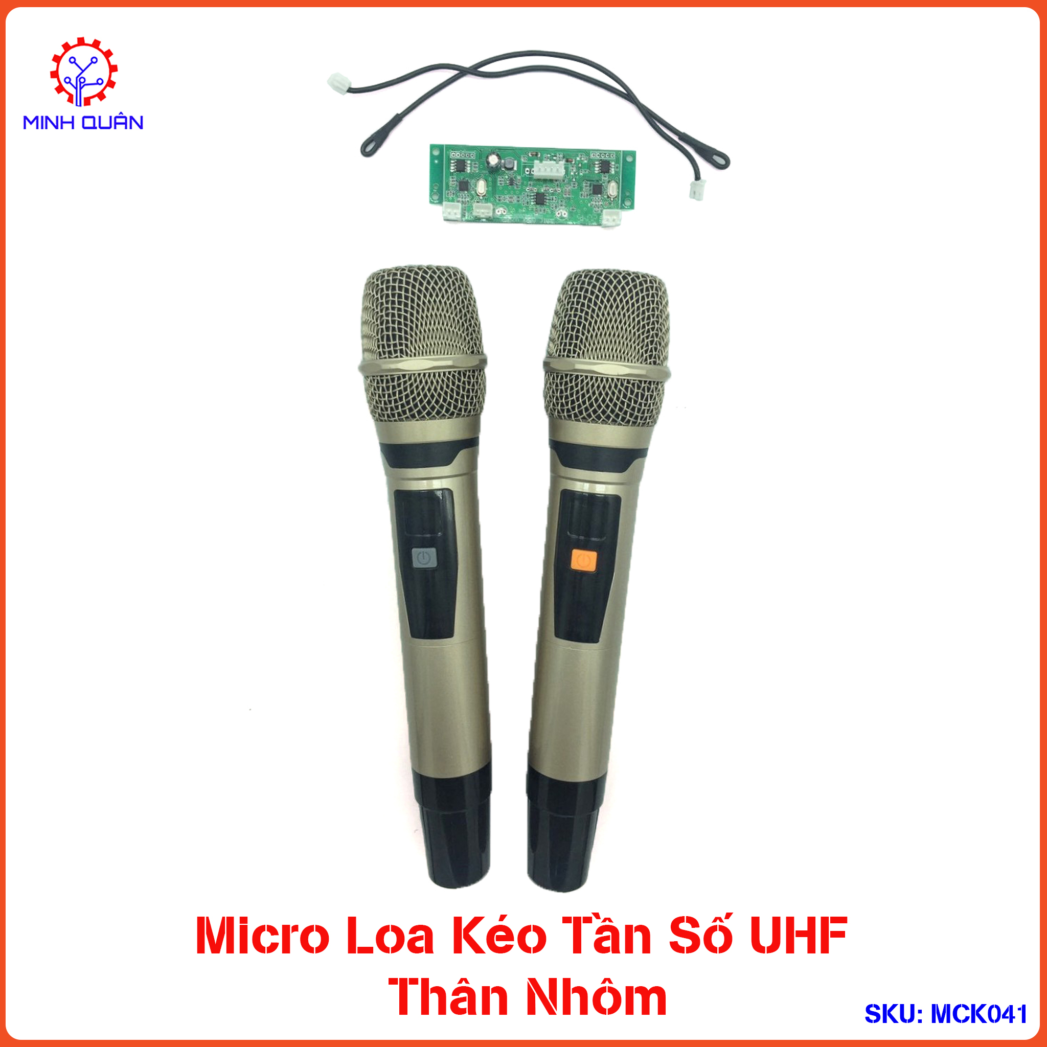 Micro Loa Kéo Xám (G) Tần số UHF Thân Nhôm