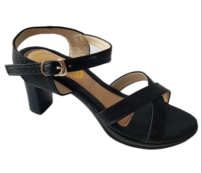 Giày sandal cao gót nữ da bò thật bigben cao 7cm cg119