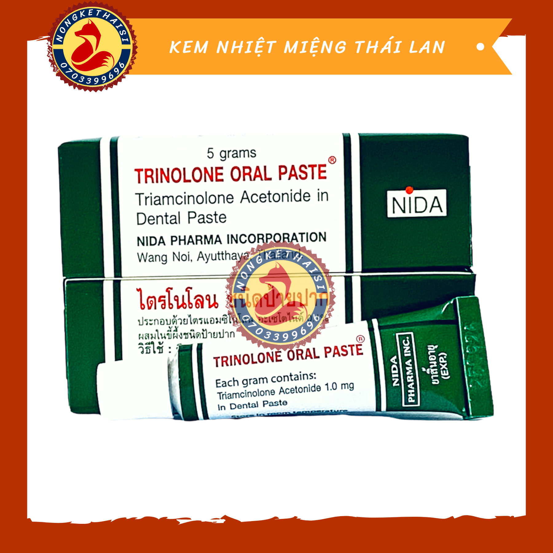 [100% Thái ] KEM NHIỆT MIỆNG THÁI LAN