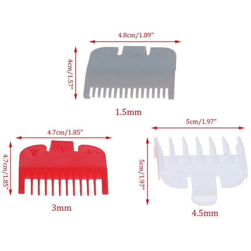 Bộ cử nhựa tông đơ giá rẻ 3 cử 1.5mm/3mm/4.5mm