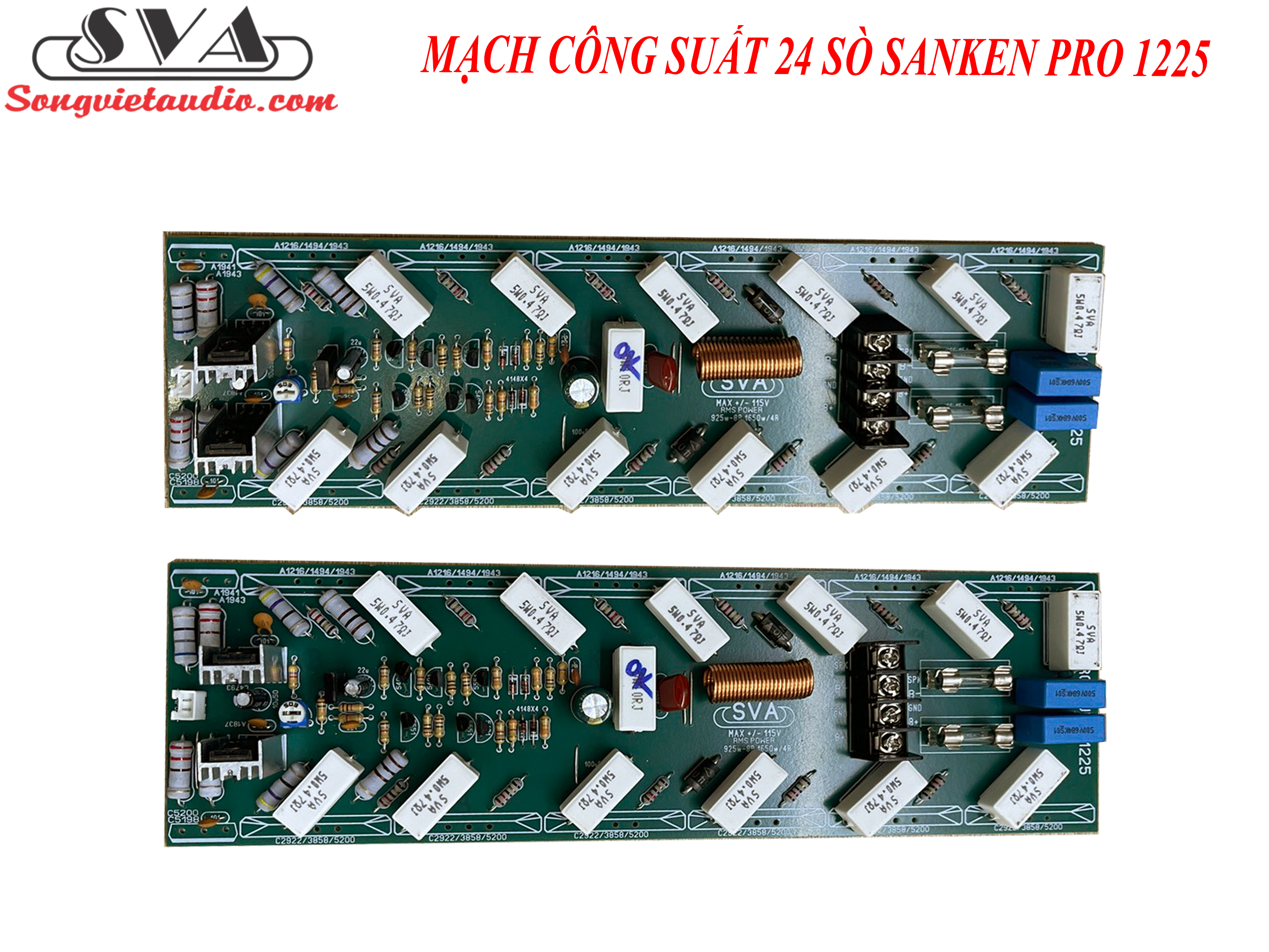 COMBO MẠCH CÔNG SUẤT 24 SÒ PRO VÀ MẠCH NGUỒN.