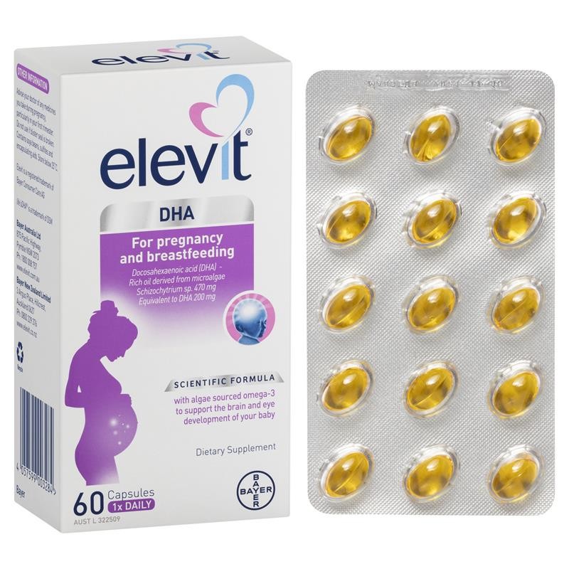 ELEVIT DHA CHO MẸ BẦU VÀ SAU SINH , 60V ÚC