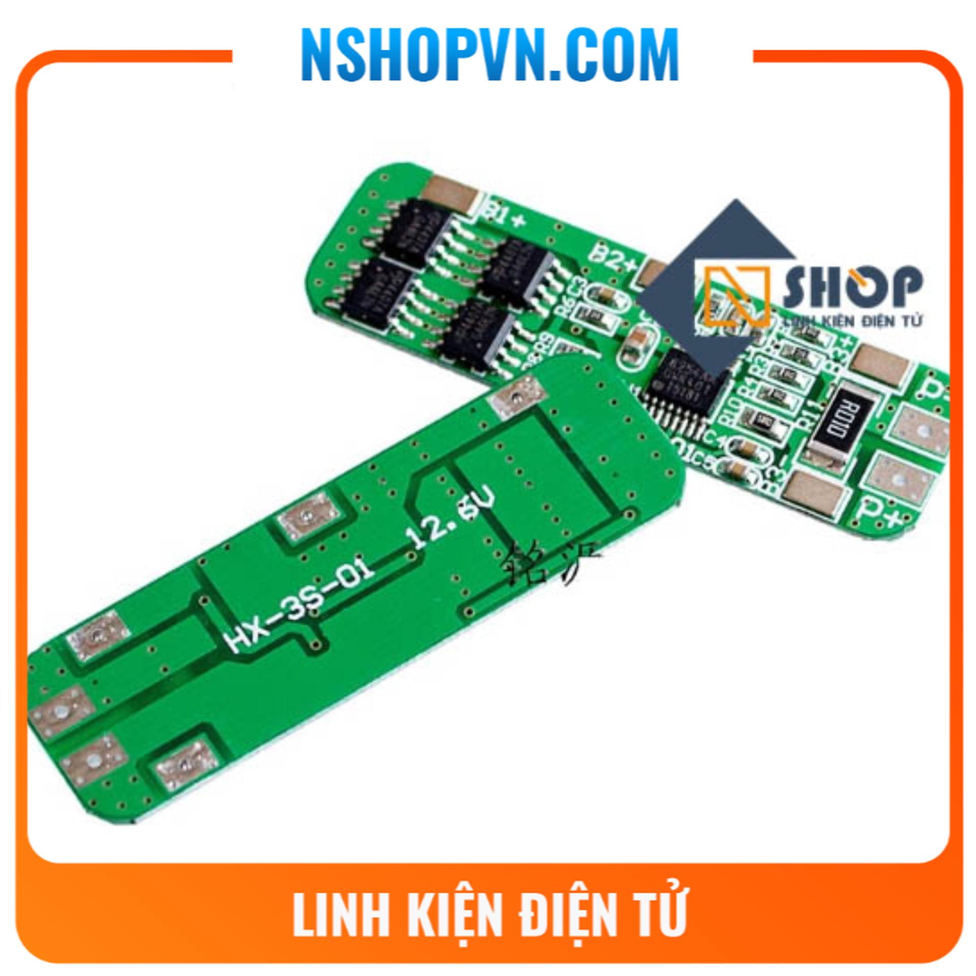Mạch sạc xả bảo vệ pin lithium 12.6v 3 cell 6a