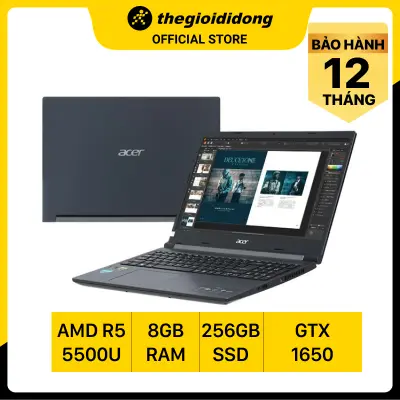 Laptop Acer Aspire 7 A715 42G R4XX R5 5500U/8GB/256GB/4GB GTX1650/15.6