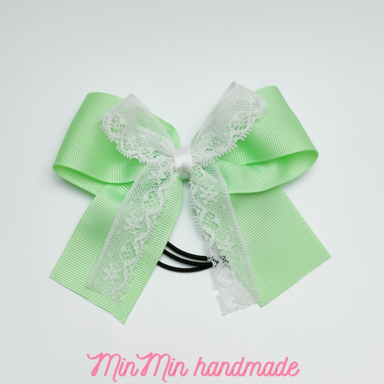 buộc tóc nơ/ cột tóc nơ phối ren nhiều màu handmade giá rẻ