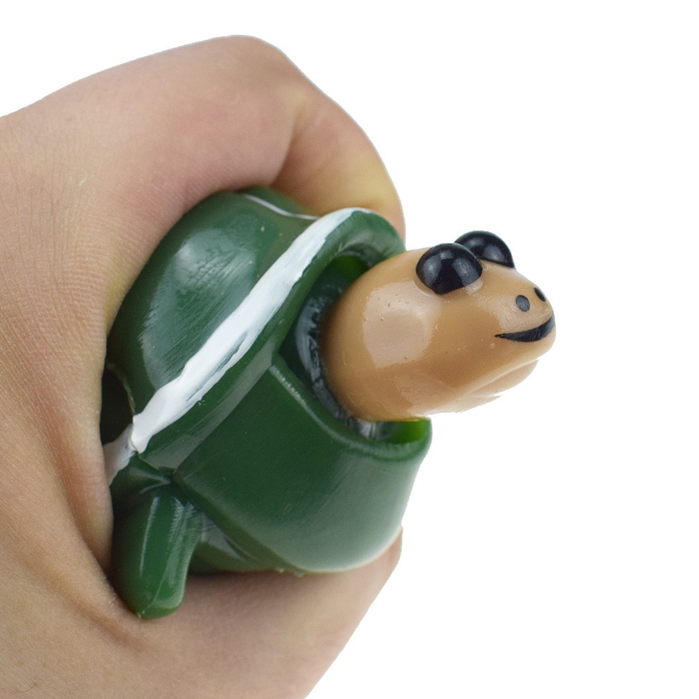 -Móc khóa bóp rùa thụt đầu-Móc khóa hình chú rùa thụt cổ dễ thương