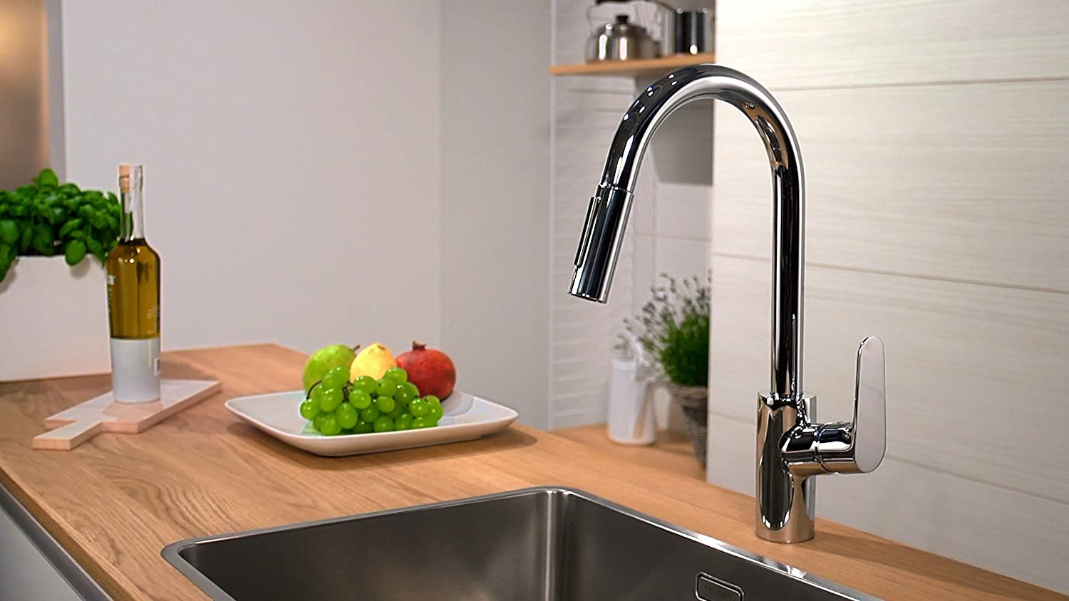 [Trả góp 0%] Vòi rửa bát Hangrohe Focus 240( có thể kéo dài)