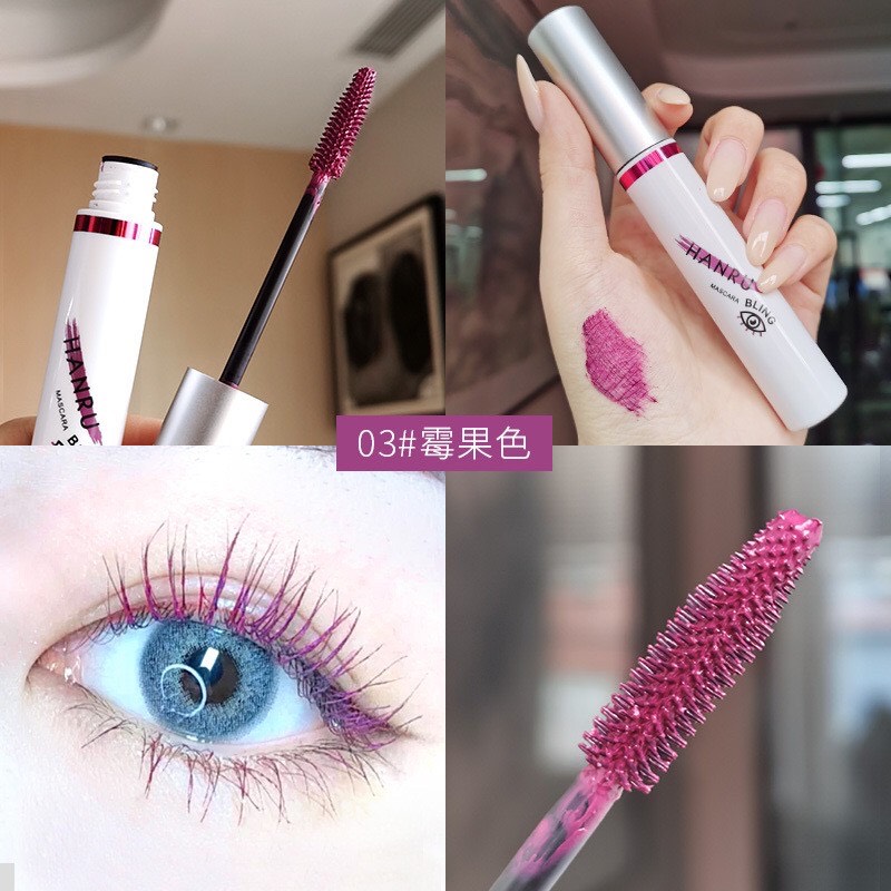 Mascara mầu HANRU Bling Nâu , xanh, tím , đen