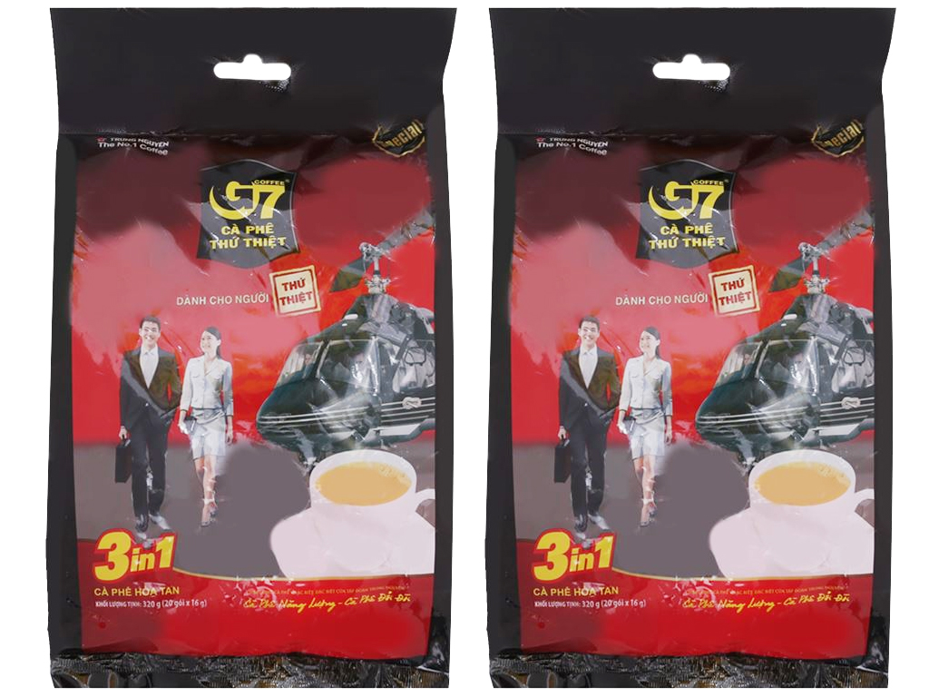 Combo 2 gói Cà phê hòa tan G7 3in1 - Trung Nguyên Legend - Bịch 50 sachets