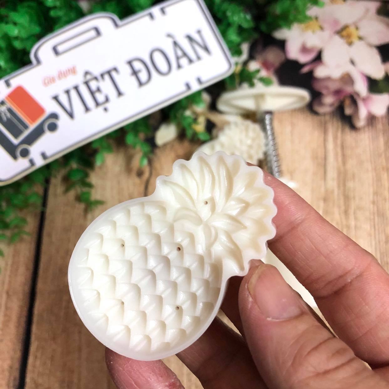 Khuôn Trung Thu -  Hình Quả Dứa Siêu Sắc Nét 50g - Dụng Cụ Làm Bánh