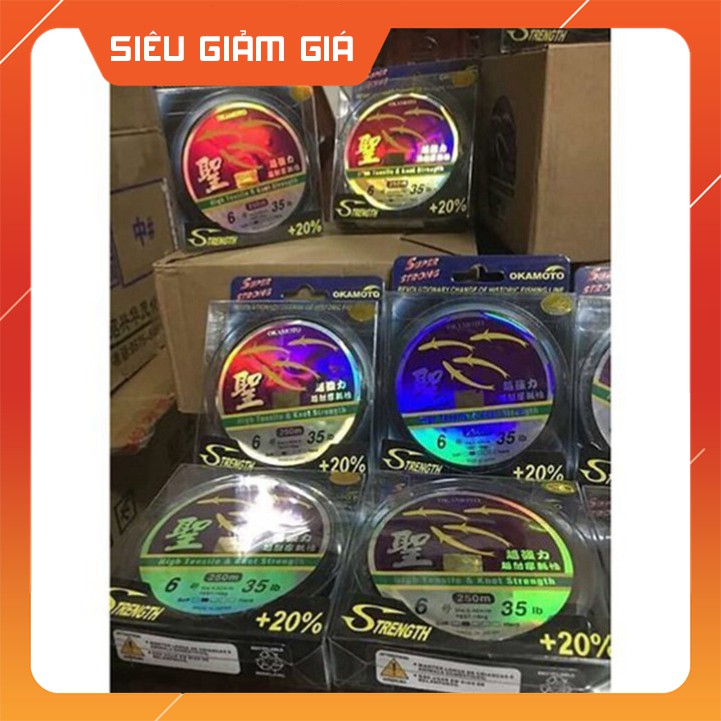 Cước Câu Cá Okamoto 250m (cước thánh/ 4 con cá) - ĐỒ CÂU NGỌC HẢI