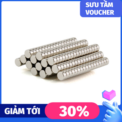 Combo 100 viên Nam châm đất hiếm 4x1mm