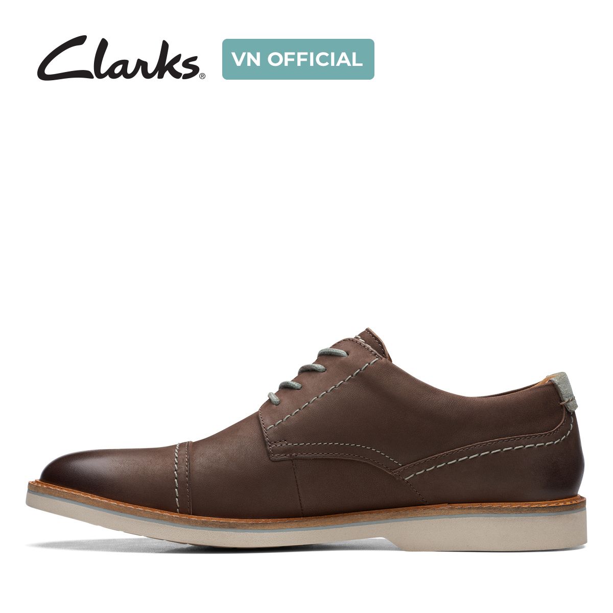 Giày Tây Da Nam Clarks - Atticus LT Cap