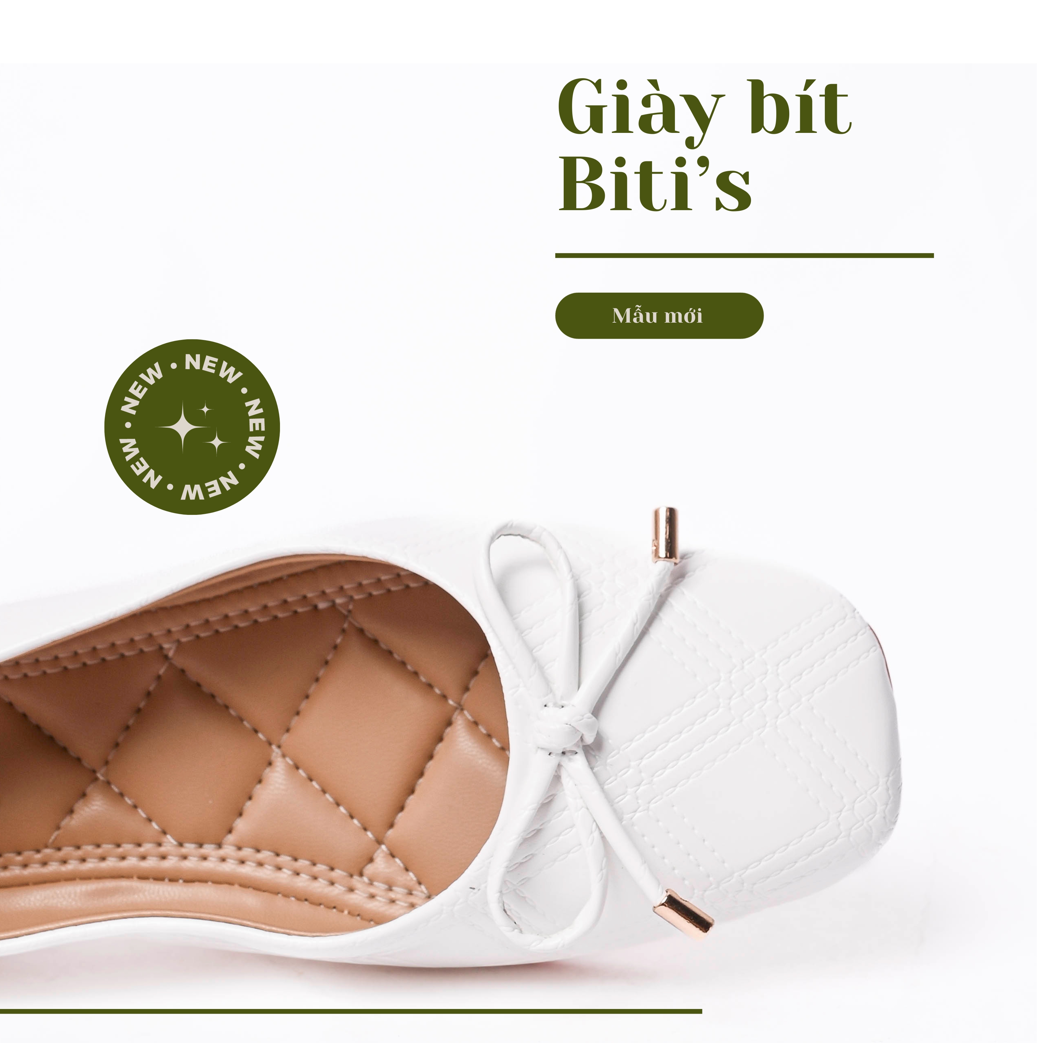 Giày bít da mềm Bitis nữ