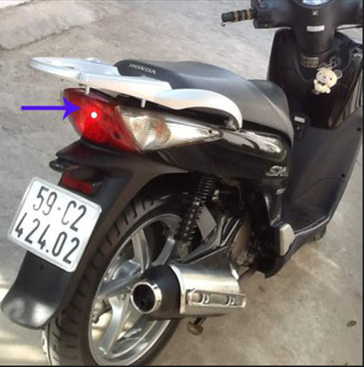 Nắp đèn hậu xe SH đời 2006 - 2008 màu ĐỎ cực chất