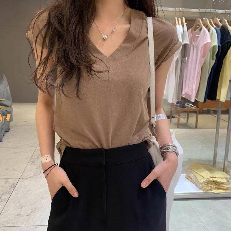 ANU331 - ÁO PHÔNG GIẤY CỔ TIM ZR CHO NỮ